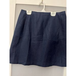 M_Sostanza Size 12 Blue Navy Polyester Acrylic Wool skirt